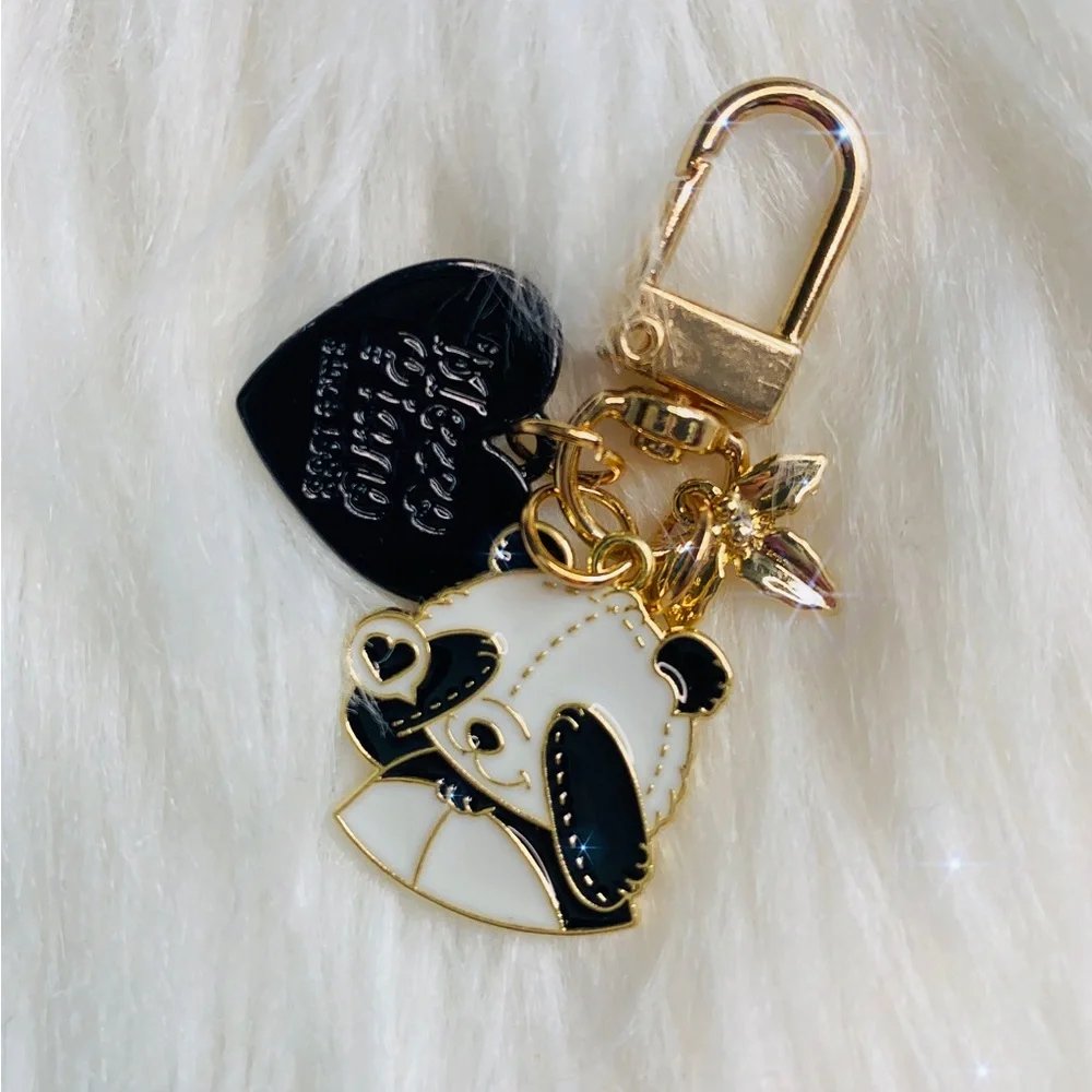 New Panda Key Chain Bag Charm Enamel New Handmade Gift
